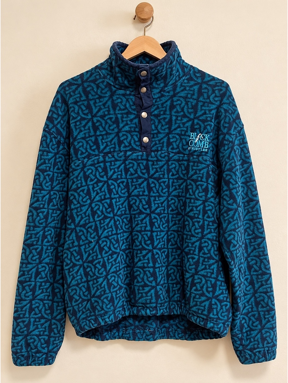Vintage Blackcomb Whistler Canada Geometric Ski Fleece | XL